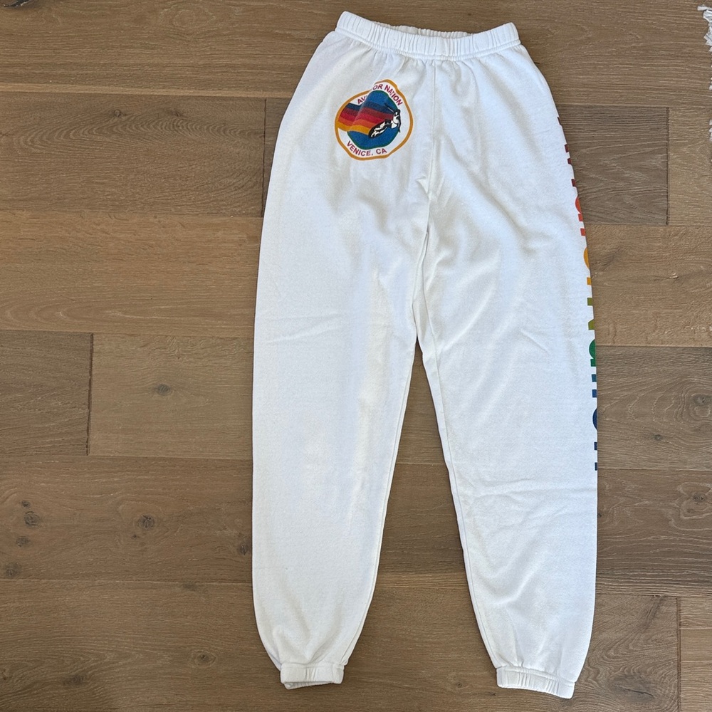 Aviator Nation Joggers with Rainbow Patch